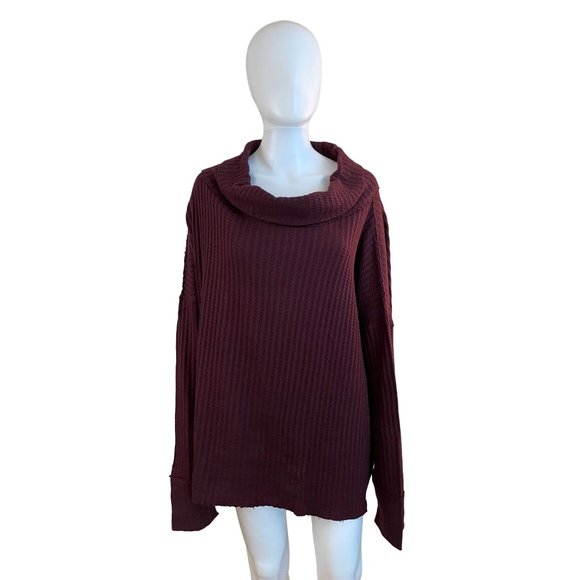 Free People Juicy Long Sleeve Thermal Sweater Size M Date Night - Picture 2 of 7